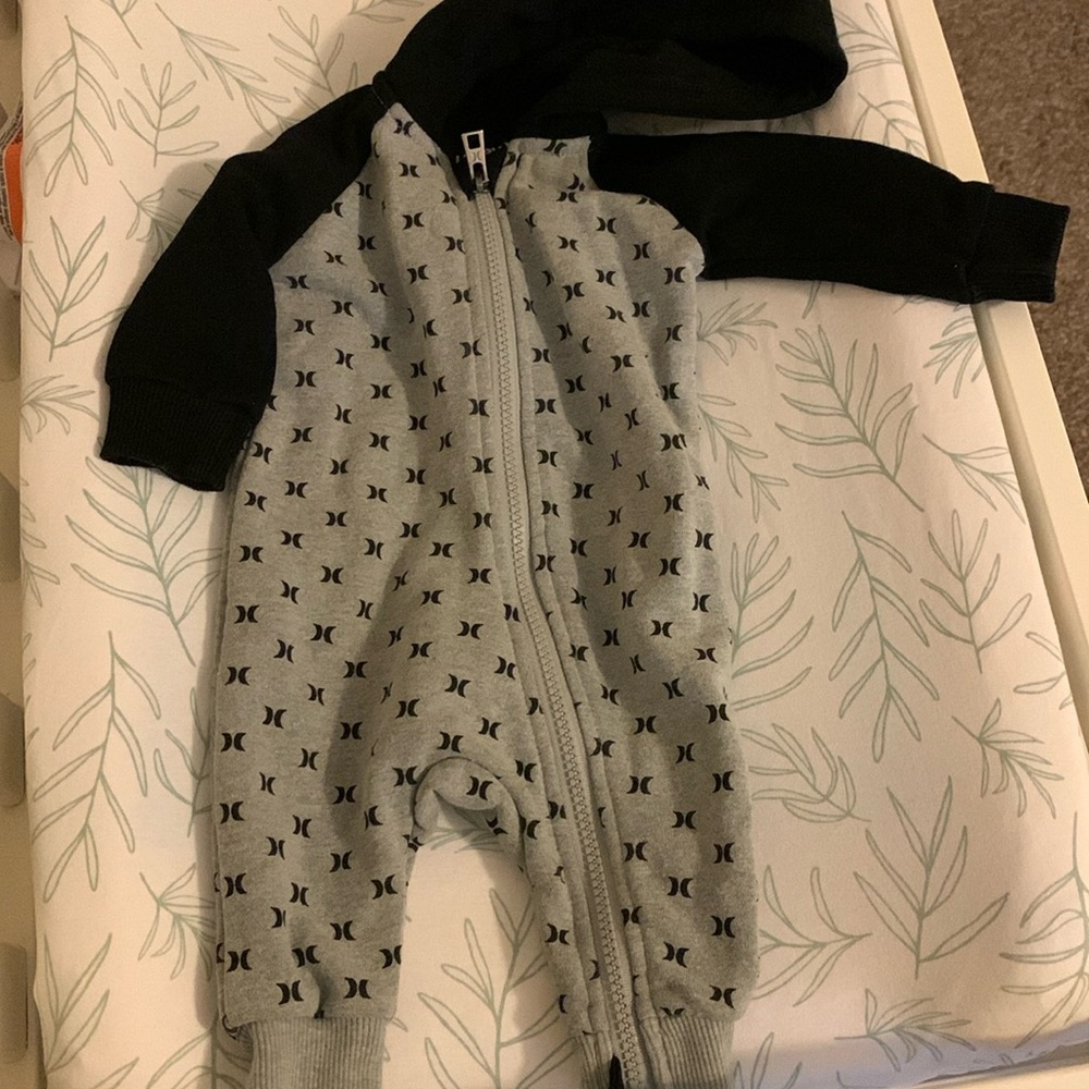 Hurley hooded onesie